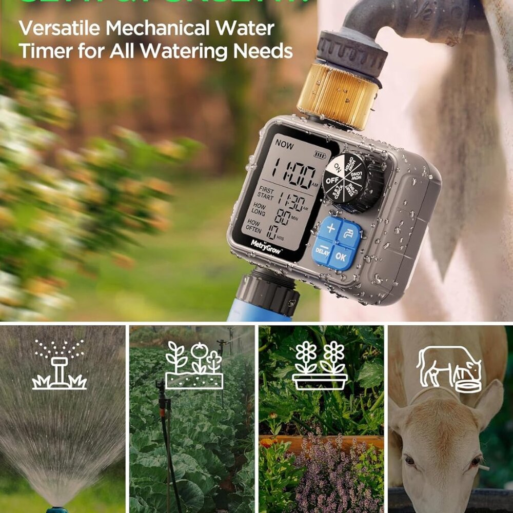 NEW Sprinkler Irrigation Timer with Brass Inlet